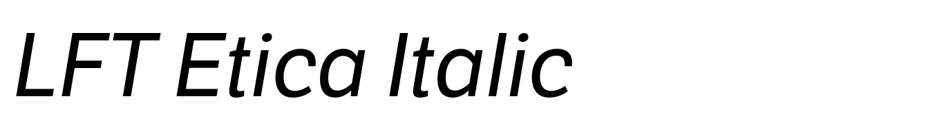 LFT Etica Italic